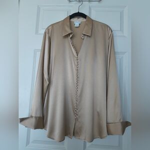 Club Monaco Champagne Silk Blouse